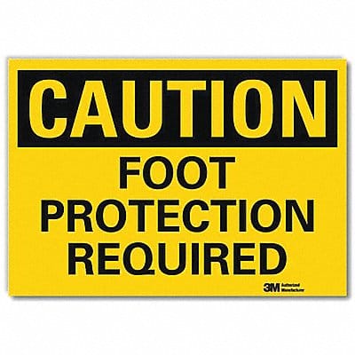 Caution Sign 7 in x 10 in Rflct Sheeting