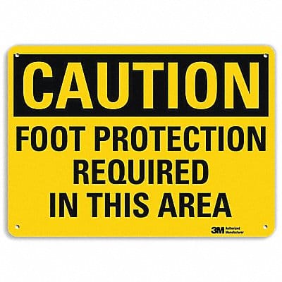 Caution Sign 7 in x 10 in Aluminum