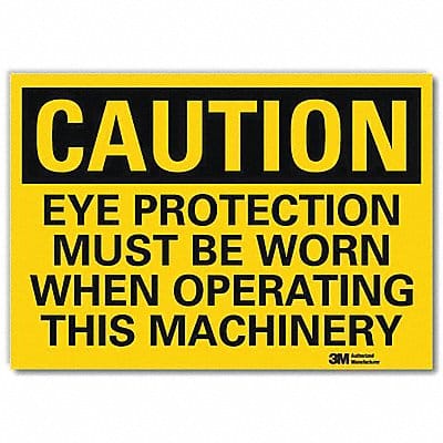 Caution Sign 7inx10in Reflctv Sheeting