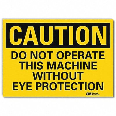 Caution Sign 5inx7in Reflective Sheeting