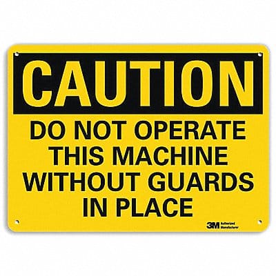 Safety Sign 7 in x 10 in Aluminum