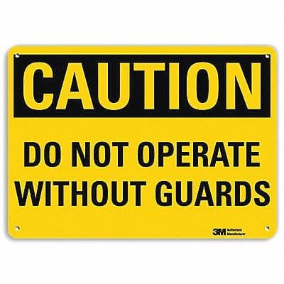 Safety Sign 7 in x 10 in Aluminum