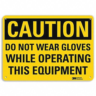 Safety Sign 7 in x 10 in Aluminum