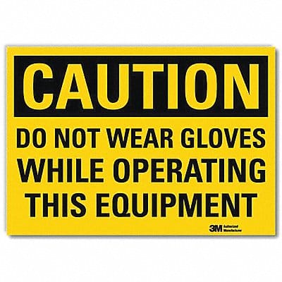 Caution Sign 7 in x 10 in Rflct Sheeting