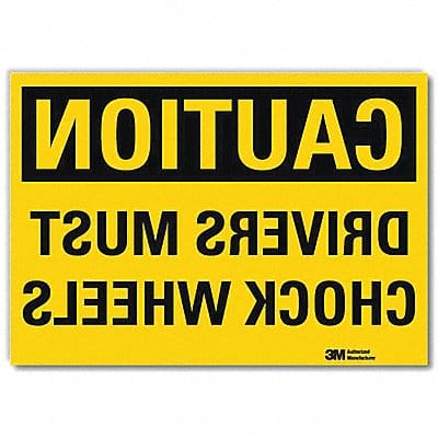 Safety Sign 5 in x 7 in Rflct Sheeting