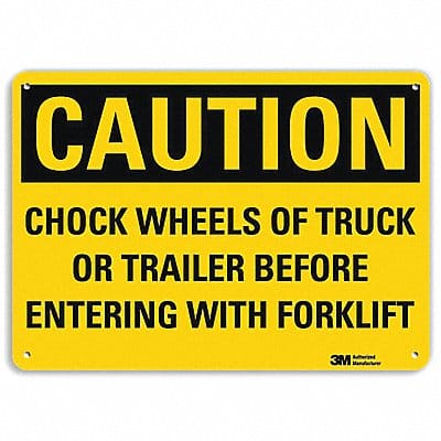 Safety Sign 10 inx14 in Aluminum