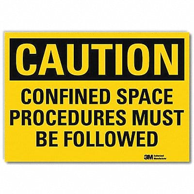 Caution Sign 5inx7in Reflective Sheeting