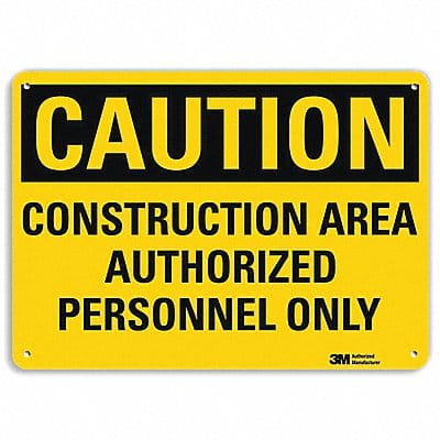 Safety Sign 10 inx14 in Aluminum