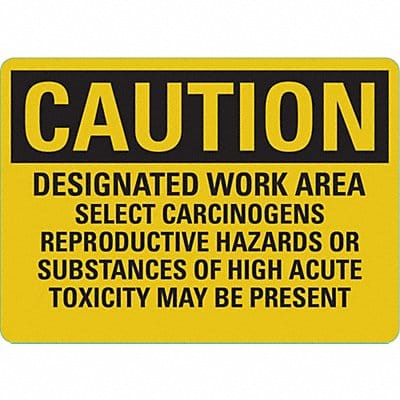 Caution Sign 7 in x 10 in Rflct Sheeting