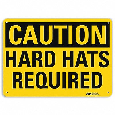 Caution Sign 10 inx14 in Aluminum