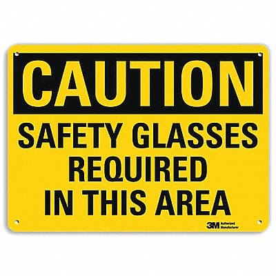 Safety Sign 7 in x 10 in Aluminum