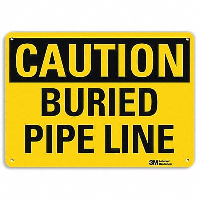 Caution Sign 10 inx14 in Aluminum