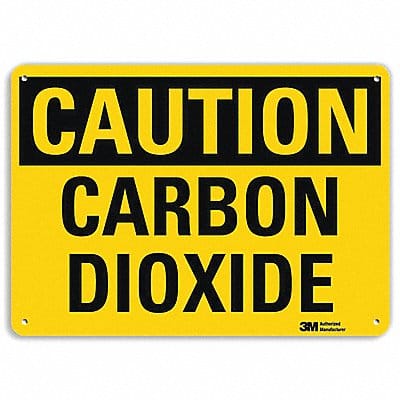 Caution Sign 10 inx14 in Aluminum