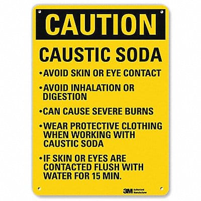 Caution Sign 14 inx10 in Aluminum