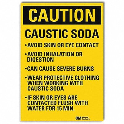 Caution Sign 7inx5in Reflective Sheeting