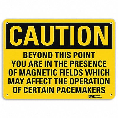 Caution Sign 10 inx14 in Aluminum