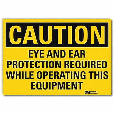 Caution Sign 7inx10in Reflctv Sheeting