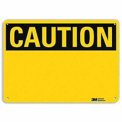 Caution Sign Blank 7 in x 10 in Aluminum