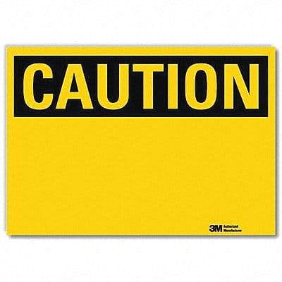 Caution Sign Blank 7 in x 10 in Rflct