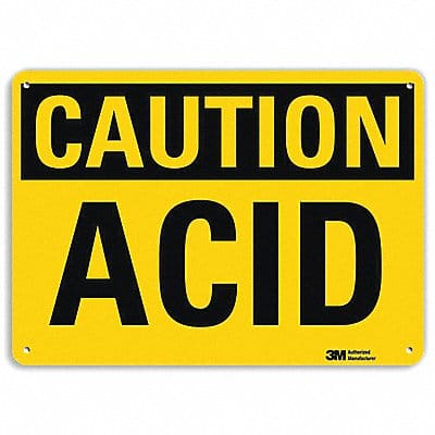 Caution Sign 7 in x 10 in Aluminum