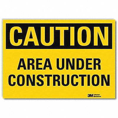 K3082 Caution Sign 5inx7in Reflective Sheeting