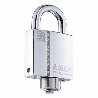 Keyed Padlock 1 3/32 in Rectangle Silver