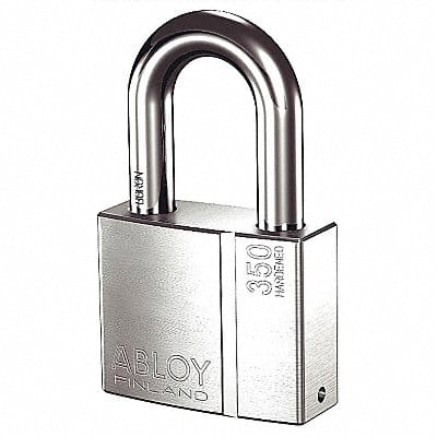 Keyed Padlock 1 1/4 in Rectangle Silver