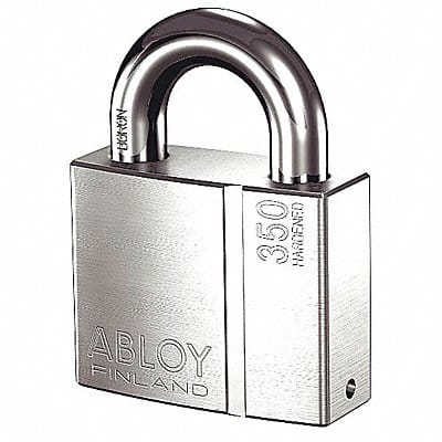 Keyed Padlock 1 1/4 in Rectangle Silver