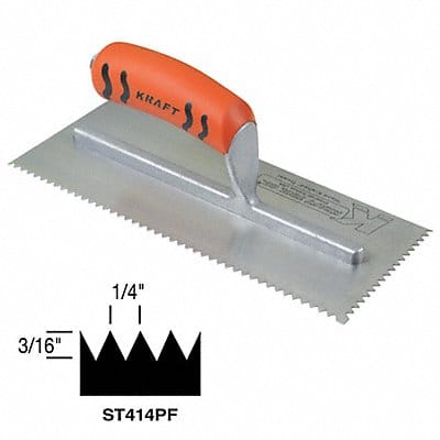 Trowel V-Notch 11in. L x 4-1/2in. W