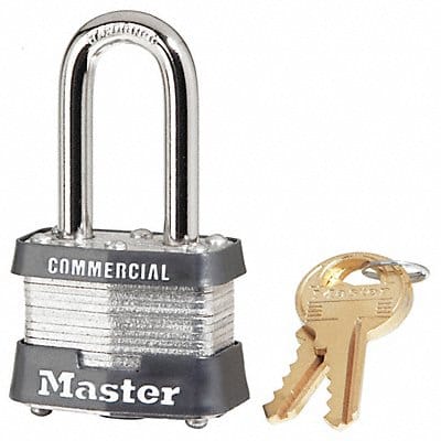 Keyed Padlock 5/8 in Rectangle Silver