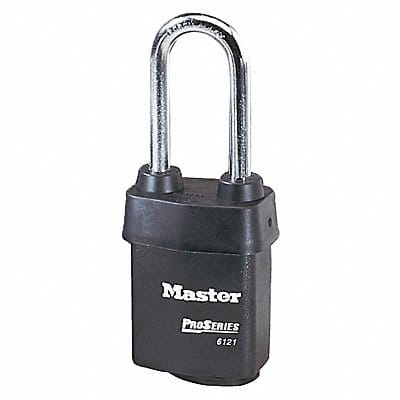 Keyed Padlock 7/8 in Rectangle Black