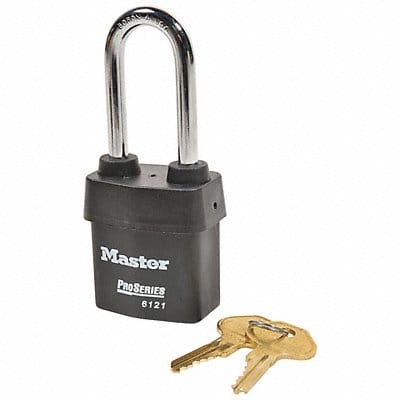 Keyed Padlock 7/8 in Rectangle Black