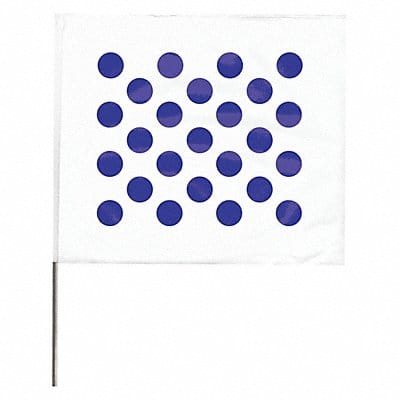 Marking Flag 30  Blue/White PVC PK100