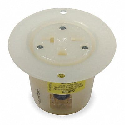 Flanged Recept White 20 A 2P3W Back 1PK