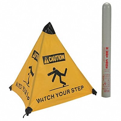 Floor Sign Yellow Nylon 18 in H