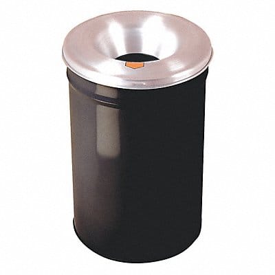 E7278 Trash Can Round 6 gal Black