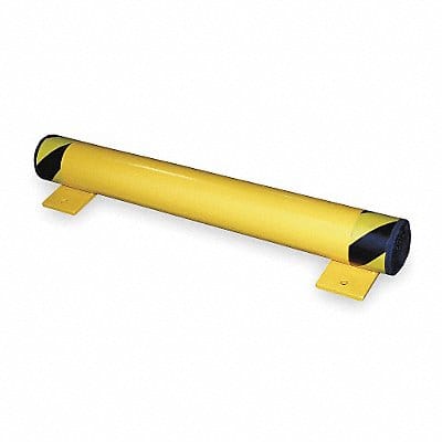 Floor Stop Bollard 5 in H Yellow Steel