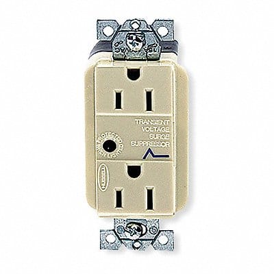 Receptacle Ivory 15 A 2P3W Side 1PK