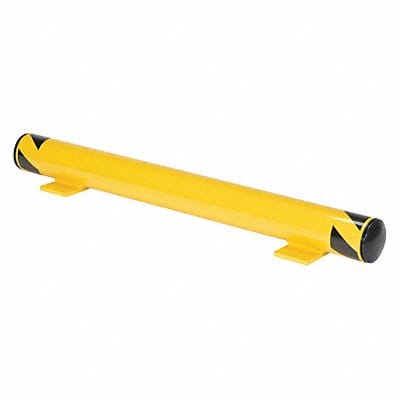 Floor Stop Bollard 5 in H Yellow Steel