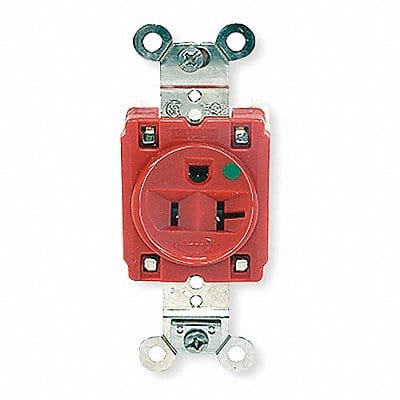 Receptacle Red 20 A 2P3W Back Side 1PK