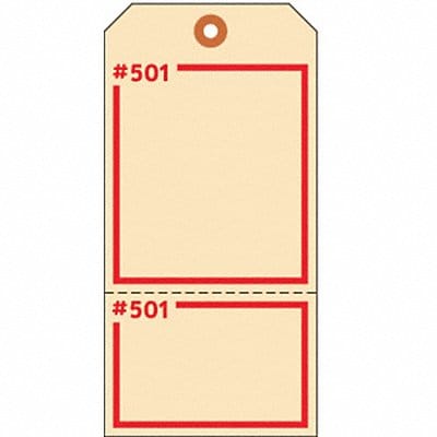 Blank Tag 5-3/4 x 2-7/8 In Tan PK100