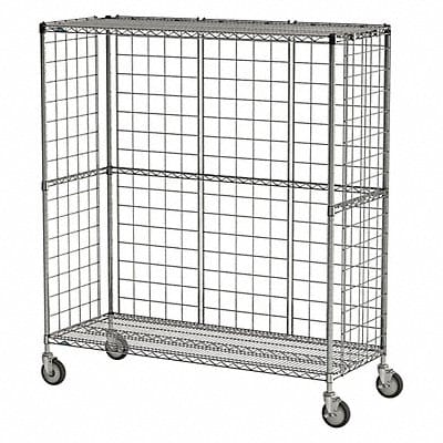 Wire Cart 3-Sided 24 in W 60 in L