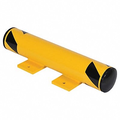 Floor Stop Bollard 5 in H Yellow Steel