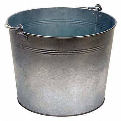 Bucket Steel Silver Open Head