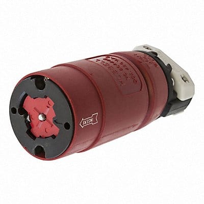 LckCon Straight 30 A Red Nylon Non-NEMA