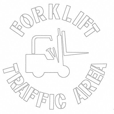 Floor Stencil Forklift Traffic Area Poly