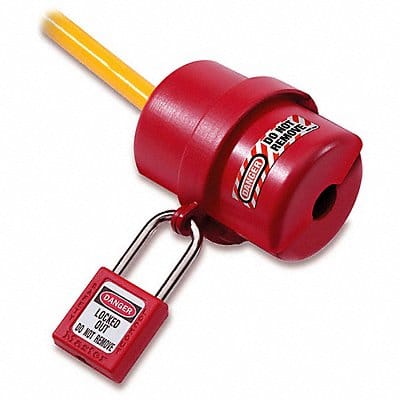 Plug Lockout Red 9/16In Shackle Dia.