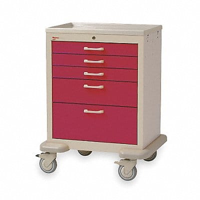 Medical Cart Steel/Polymer Red/Lt.Taupe