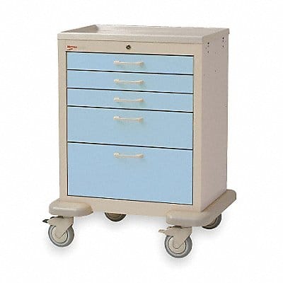 Medical Cart Steel/Polymer Taupe/Blue