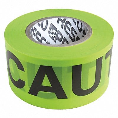 Barricade Tape  Green 500 ft L 3 in